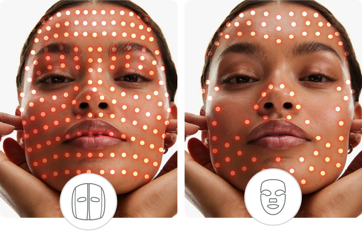 Bezdrátová maska TheraFace Mask Glo při používání