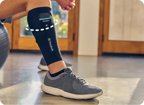 Měření obvodu lýtka pro výběr velikosti RecoveryPulse Calf