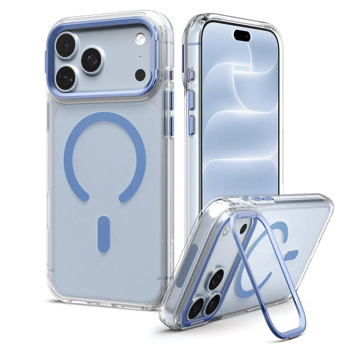 Spigen Ultra Hybrid Optik S MagSafe, clear light blue - iPhone 18 Pro Max/17 Pro Max