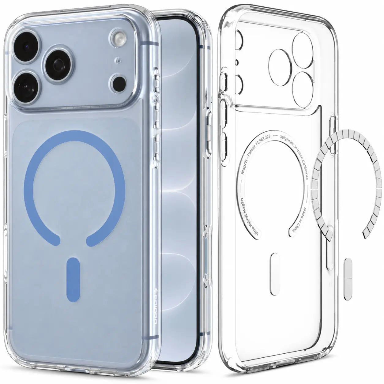 Spigen Ultra Hybrid MagSafe, clear light blue - iPhone 18 Pro Max/17 Pro Max