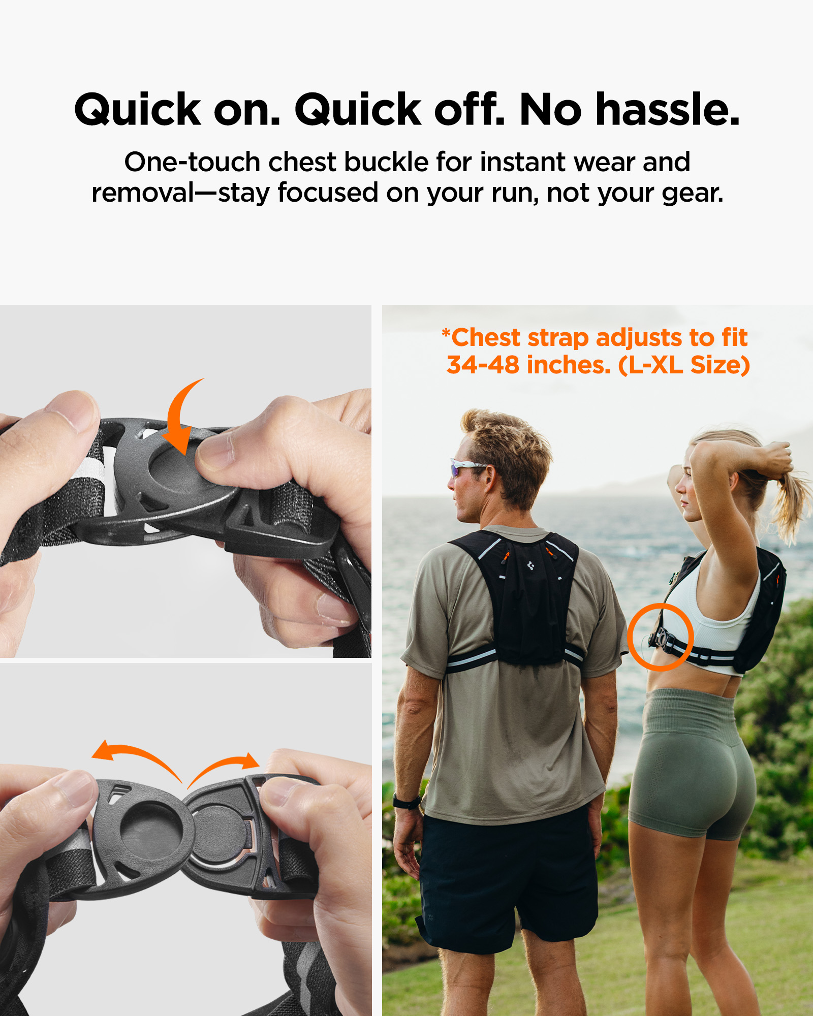 Běžecká vesta Spigen Dynamic Shield (L-XL), černá