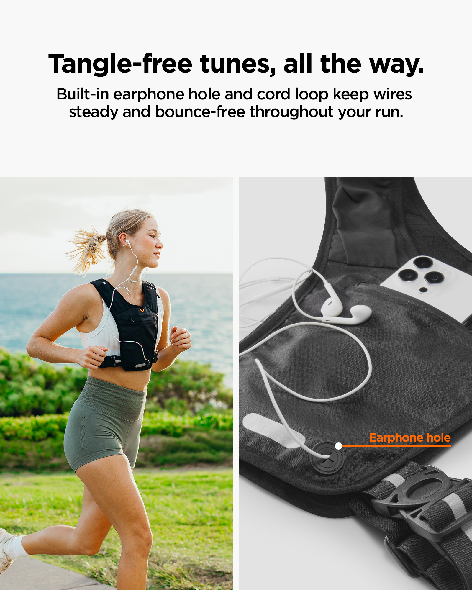 Běžecká vesta Spigen Dynamic Shield (L-XL), černá