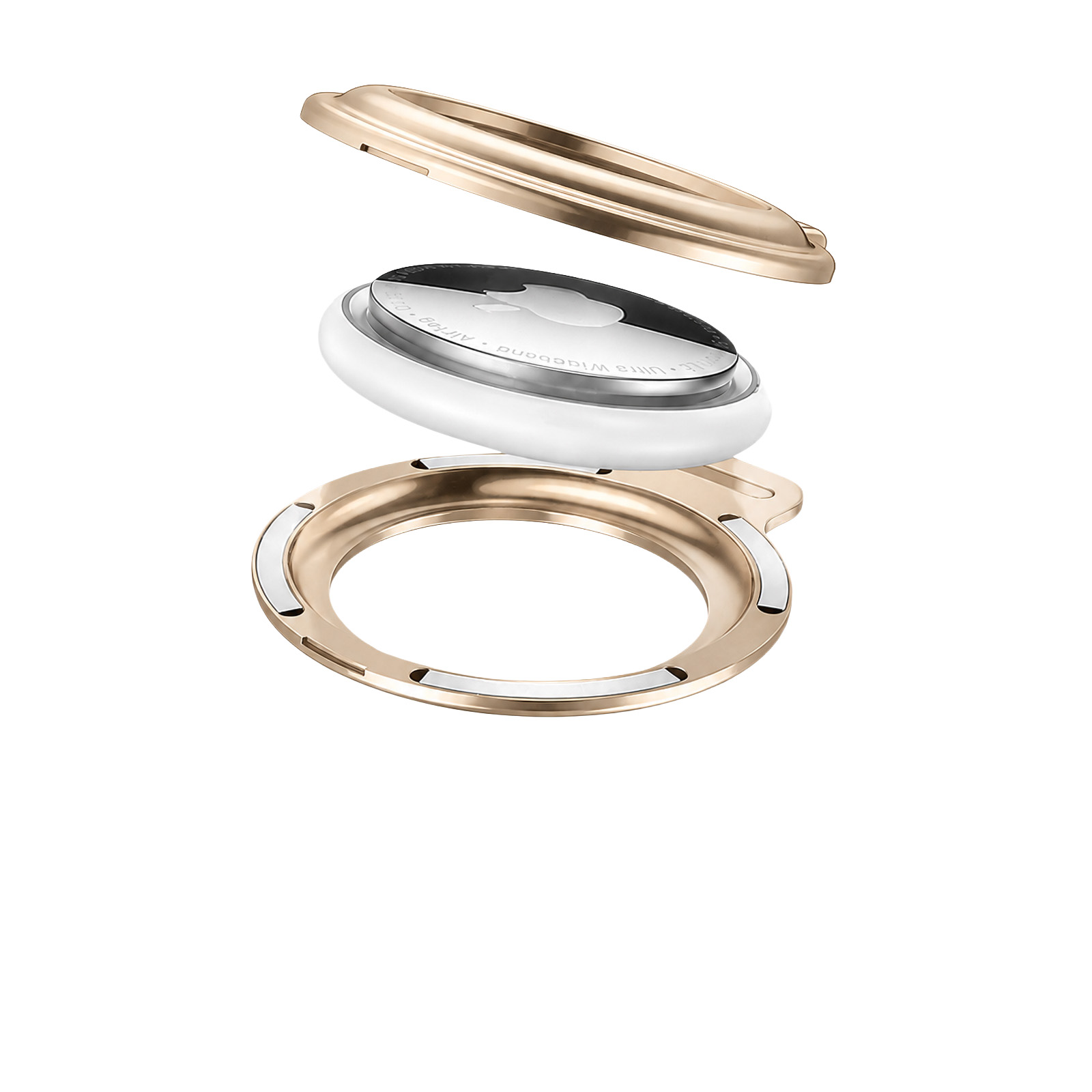 Breloc metalic Mobile Origin AT1 compatibila cu Apple AirTag, Gold 4 Lerato.ro