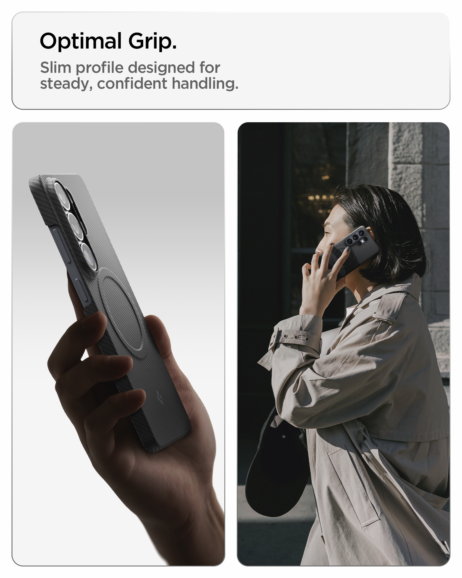 Spigen Air Skin Aramid MagFit kryt s tenkým profilem pro pohodlný úchop