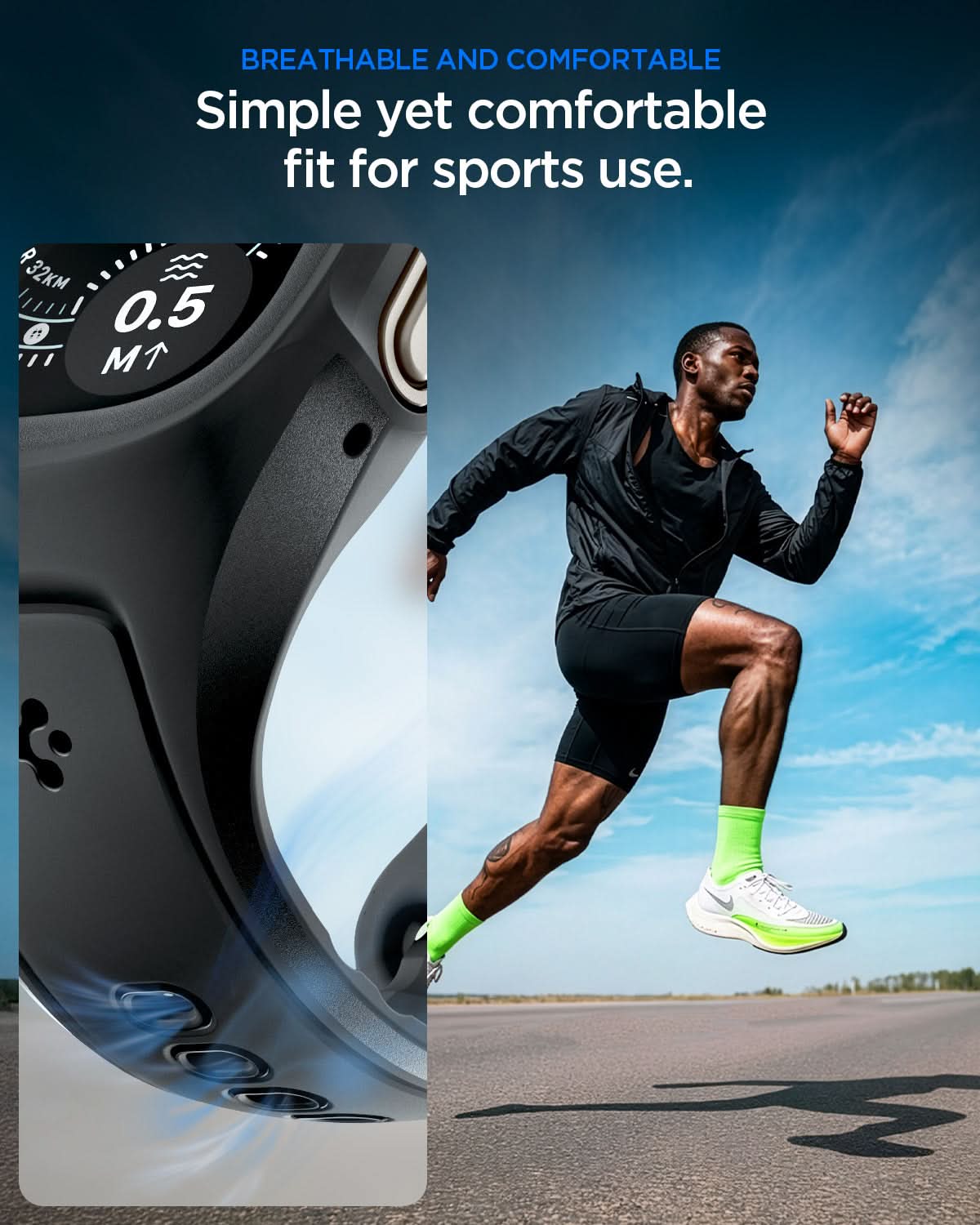Spigen Liquid Air Pro, black - Apple Watch Ultra 4/3/2/1 49mm