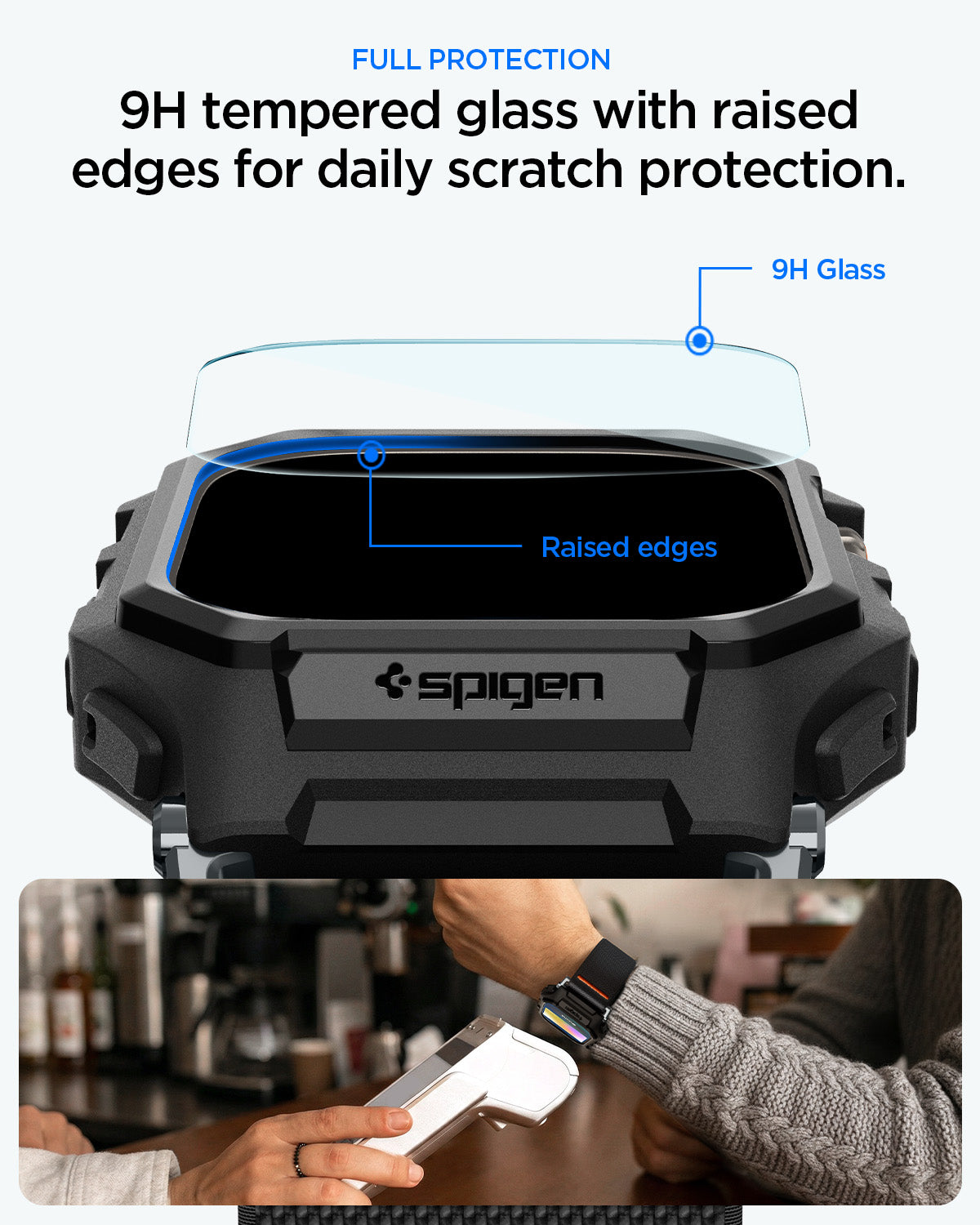 Spigen Lite Fit Pro (w Glass), matte black - Apple Watch Ultra 4/3/2/1 49mm