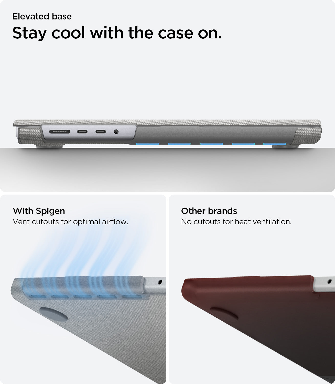 Spigen Urban Fit, heather gray - MacBook Pro 14" M5 2025/M4 2024/M3 2023/M2 2023/M1 2021